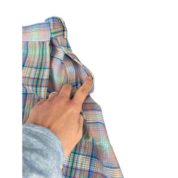 Vintage Plaid Wrap Midi Skirt with Pockets | No Size Label - Picture 3 of 4